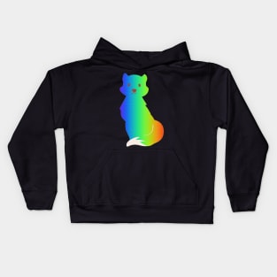 Colourful fox pattern - Rainbow Kids Hoodie